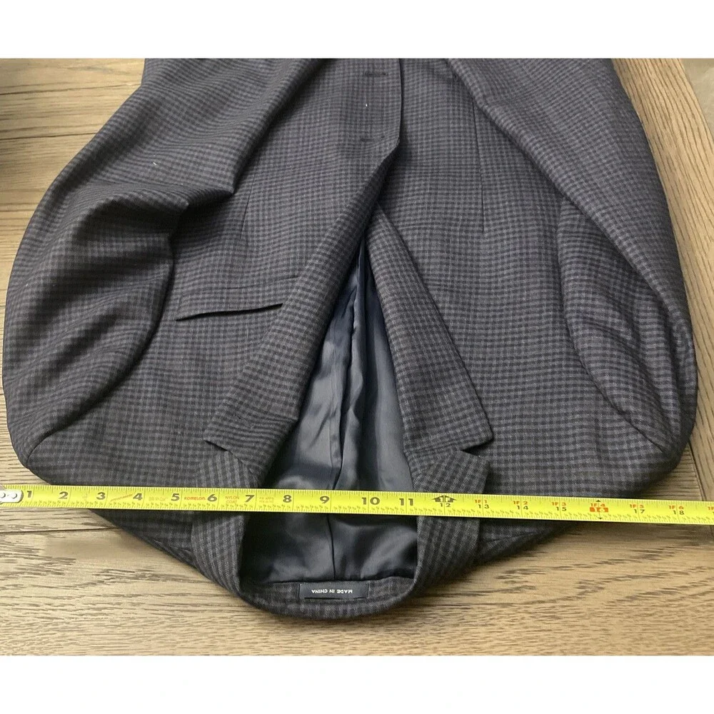 Ralph Lauren Dillards Mens Blazer Custom Fit Jacket Size 40 S Blue Plaid Coat